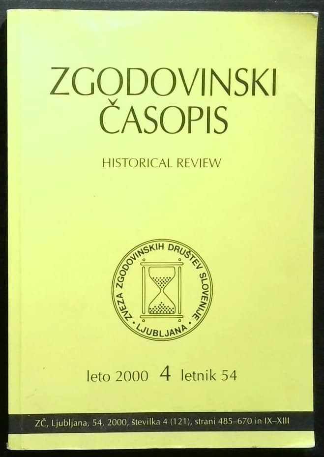 Zgodovinski časopis 2 (119), leto 2000, letnik 54