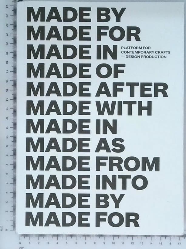 Made in : crafts - design narratives