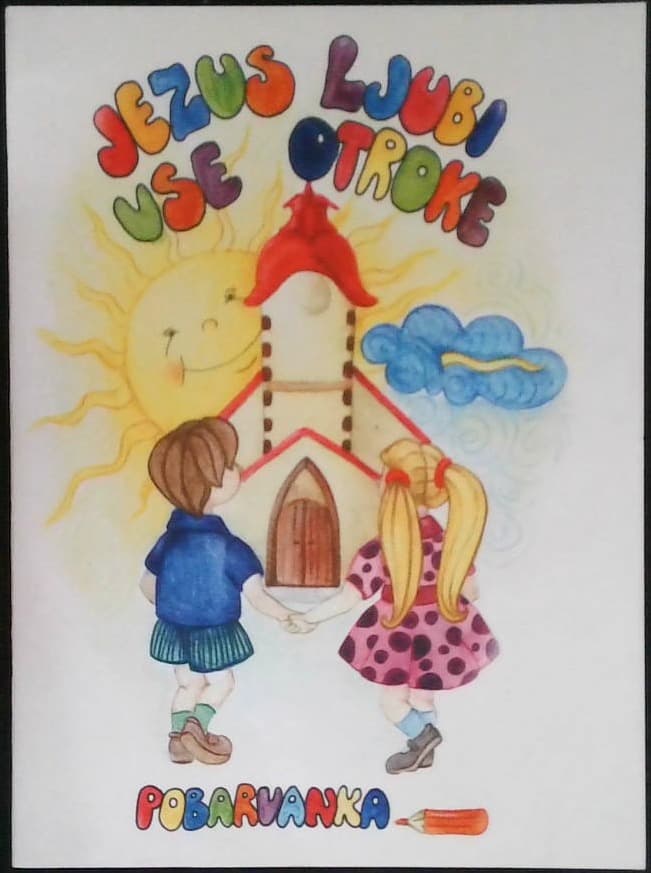 Jezus ljubi vse otroke (pobarvanka)