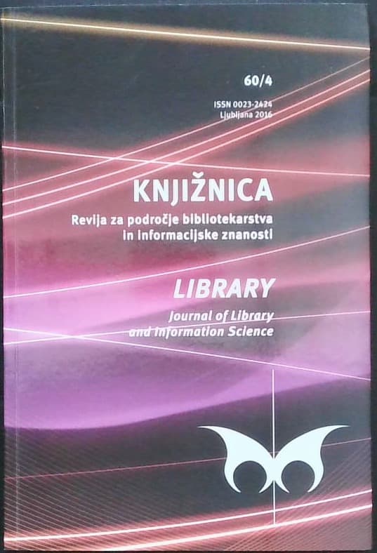 Knjižnica - Library (Revija za področje bibliotekarstva in informacijske znanosti) 60/4
