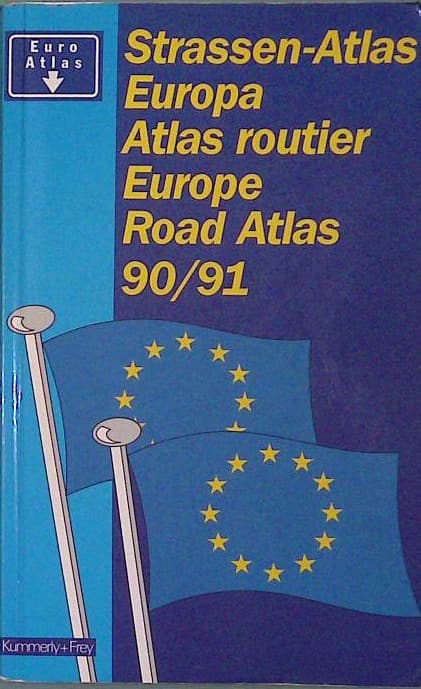Strassen-Atlas Europa , Atlas routier Europe Road 90/91