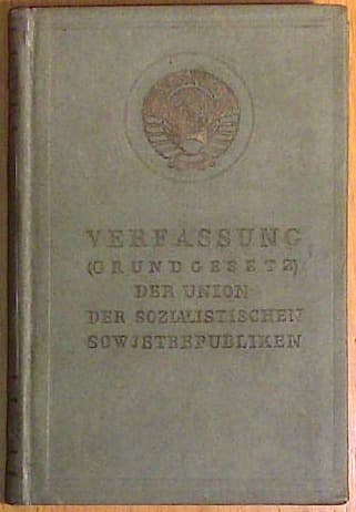 Verfasung der Union der Socialistischen Sowjetrepubliken