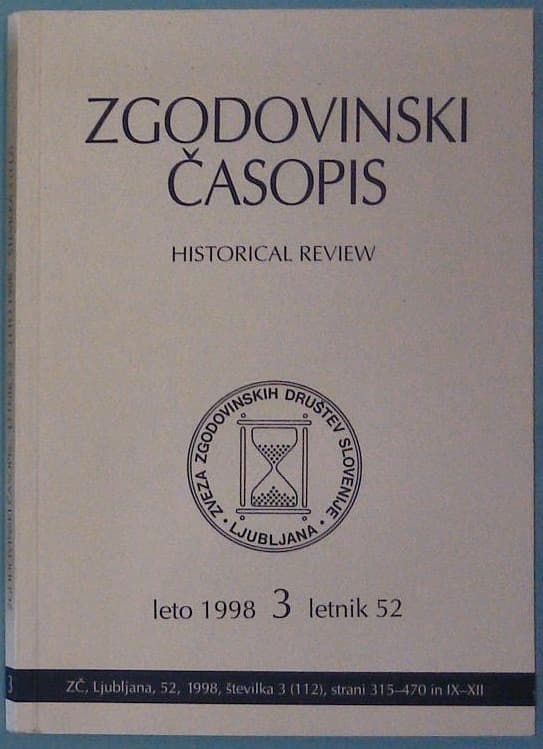 Zgodovinski časopis - letnik 52, leto 1997, št. 3 (112)