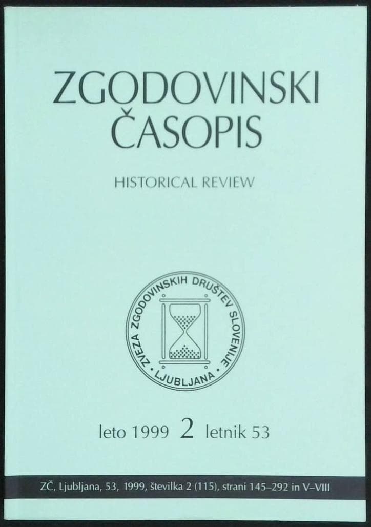 Zgodovinski časopis - letnik 53, leto 1999, št. 2 (115)